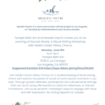 Sacred Words: Ritual Writing Workshop with Rabbi Chorny
