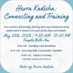 Hevra Kadisha: Connecting and Training