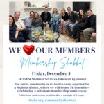Membership Shabbat Community Shabbat Dinner