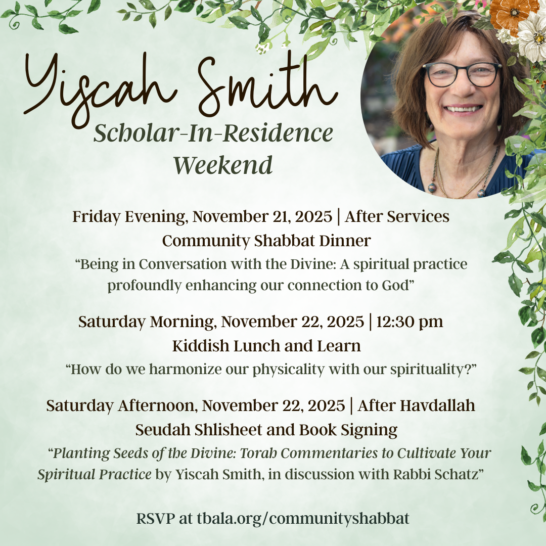 Yiscah Smith Scholar in Residence Community Shabbat Dinner