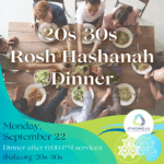 B’YACHAD ROSH HASHANAH DINNER FOR 20s-30s