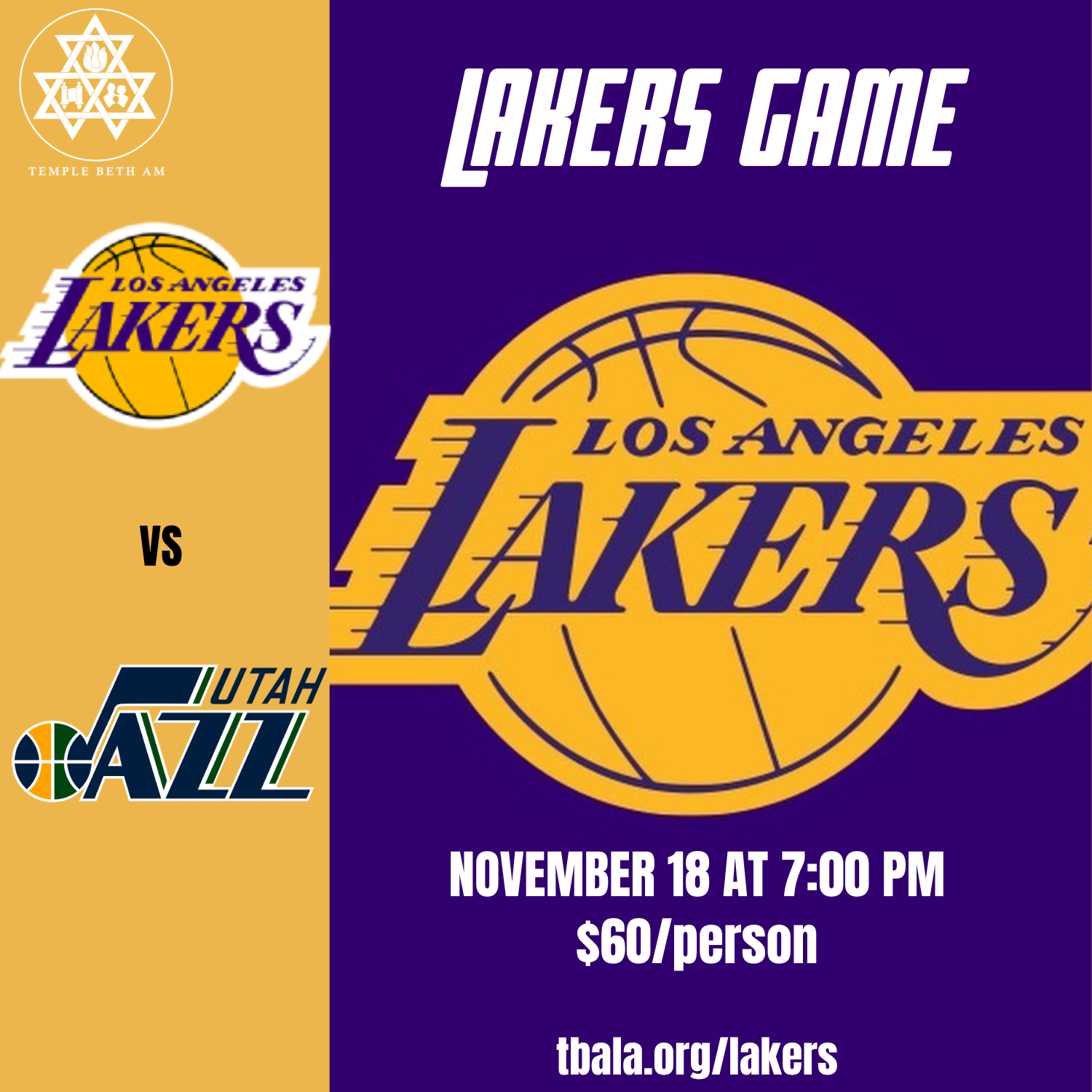 Lakers Game vs. Utah Jazz