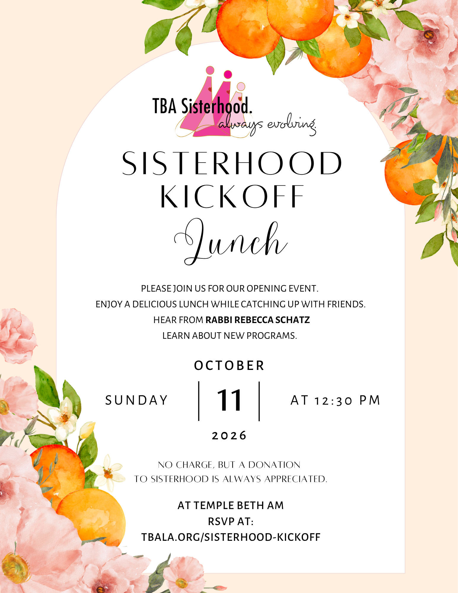 Sisterhood Kickoff Event