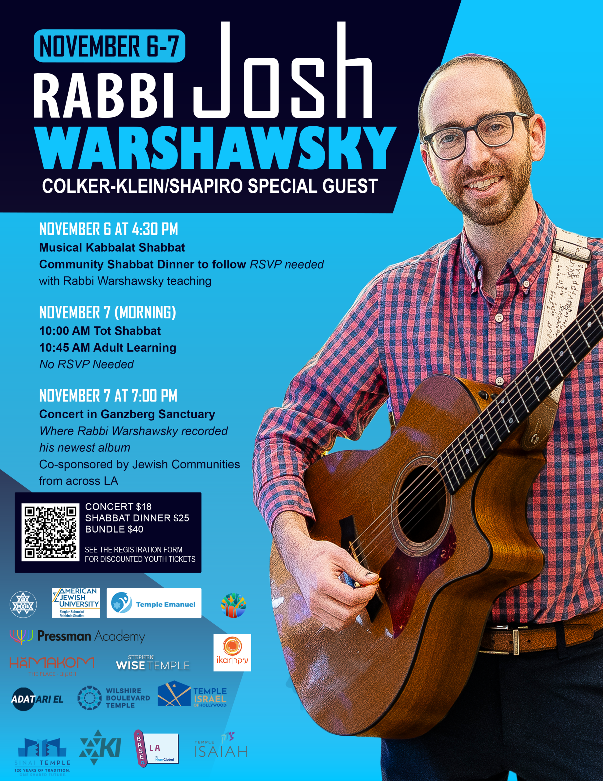 Musical Kabbalat Shabbat with Rabbi Josh Warshawsky